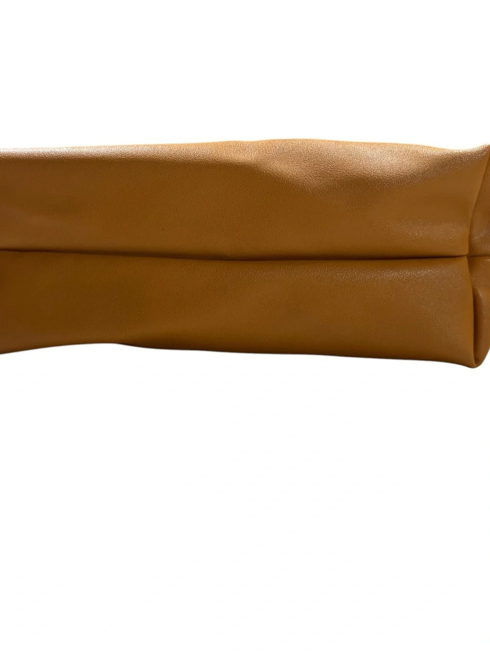 Antik Kraft Tan Leather Zip Cosmetic Pouch